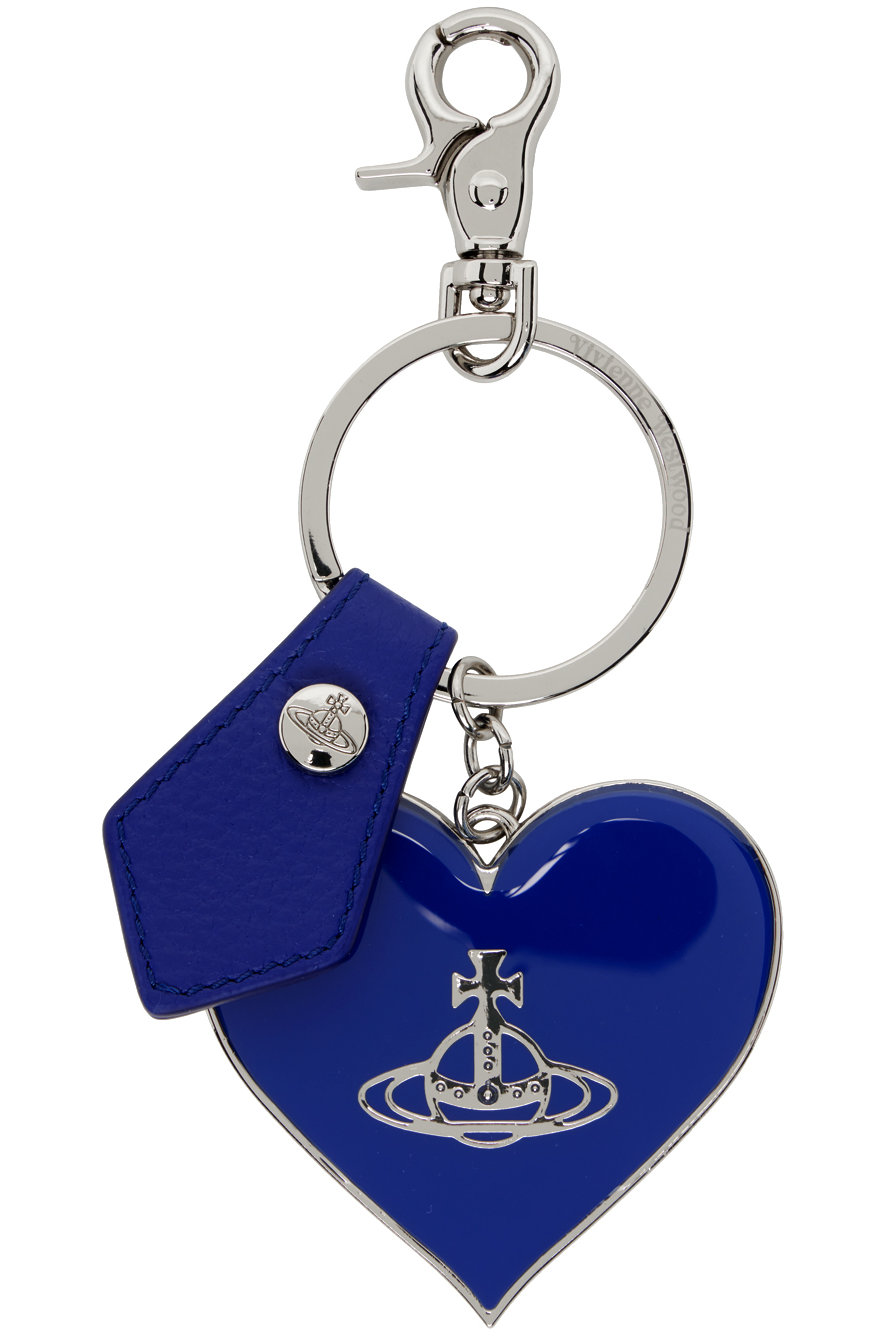 Vivienne Westwood - Porteclé bleu à orbe à effet miroir