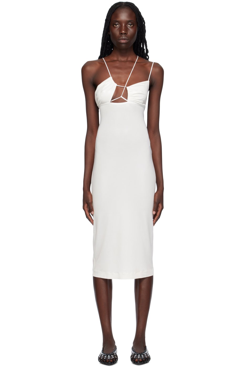 Nensi Dojaka - Robe midi asymétrique blanche