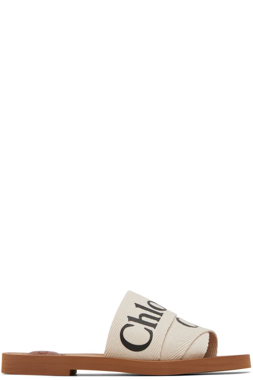 Chloé - Mules blanches à brides Woody