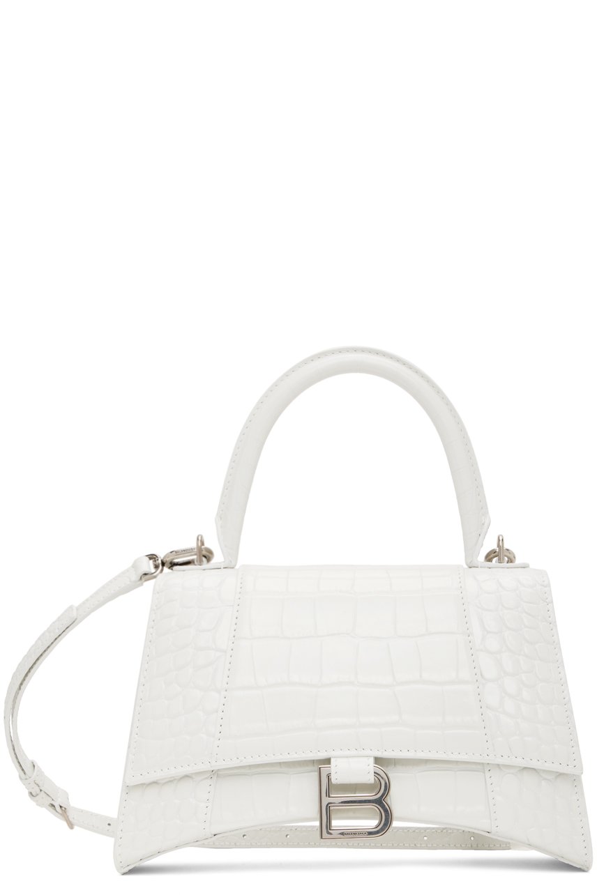 Balenciaga - Petit sac Hourglass blanc