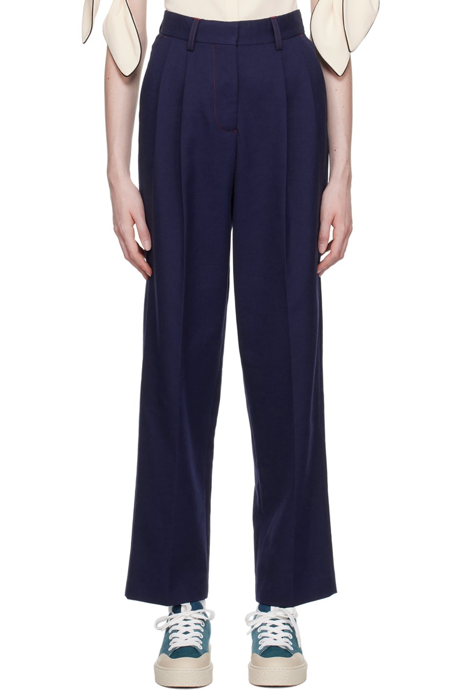 See by Chloé - Pantalon ample bleu marine