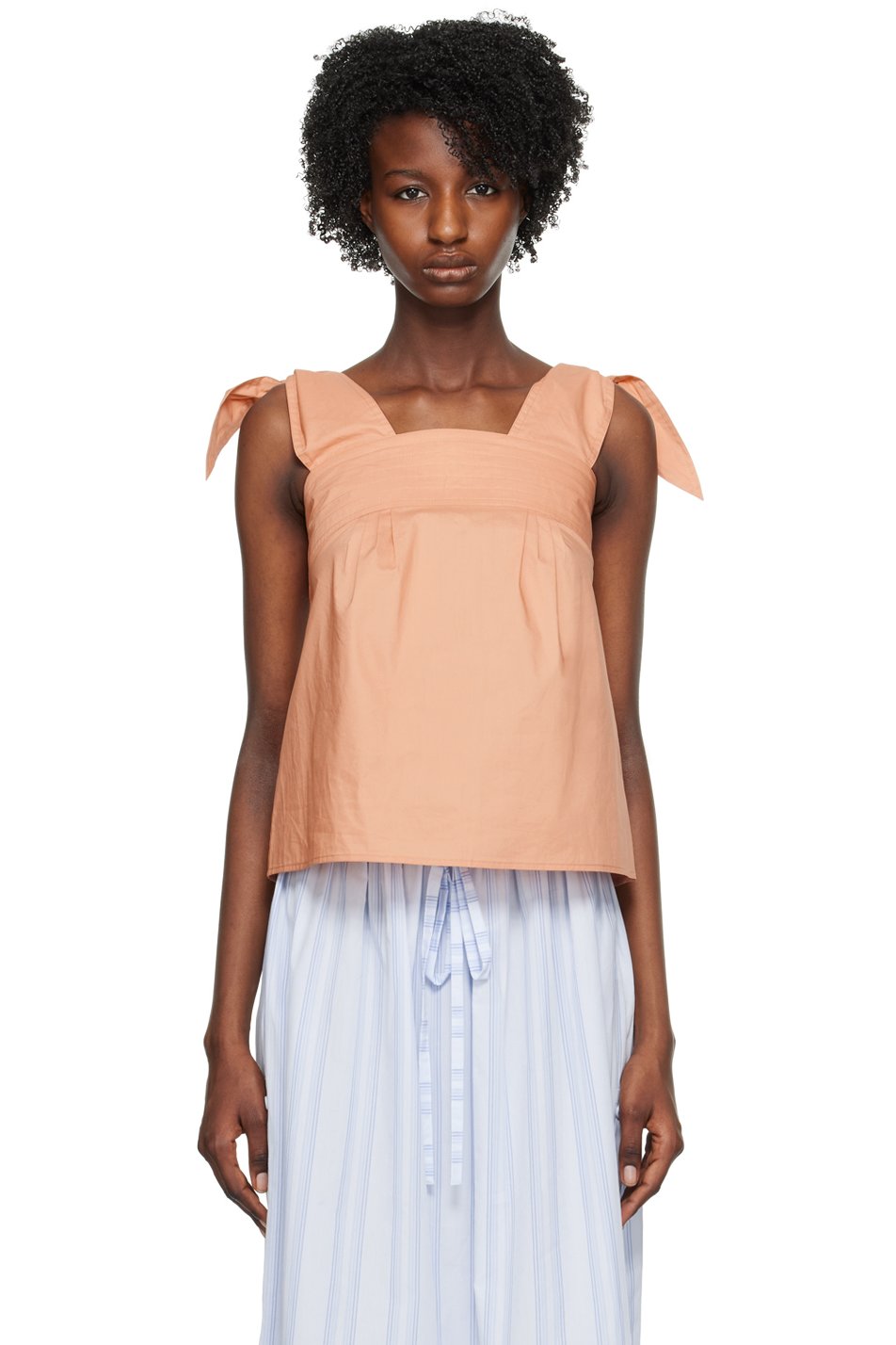 See by Chloé - Débardeur rose à bretelles à nouer