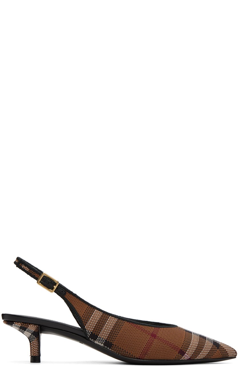 Burberry - Tan Check Heels