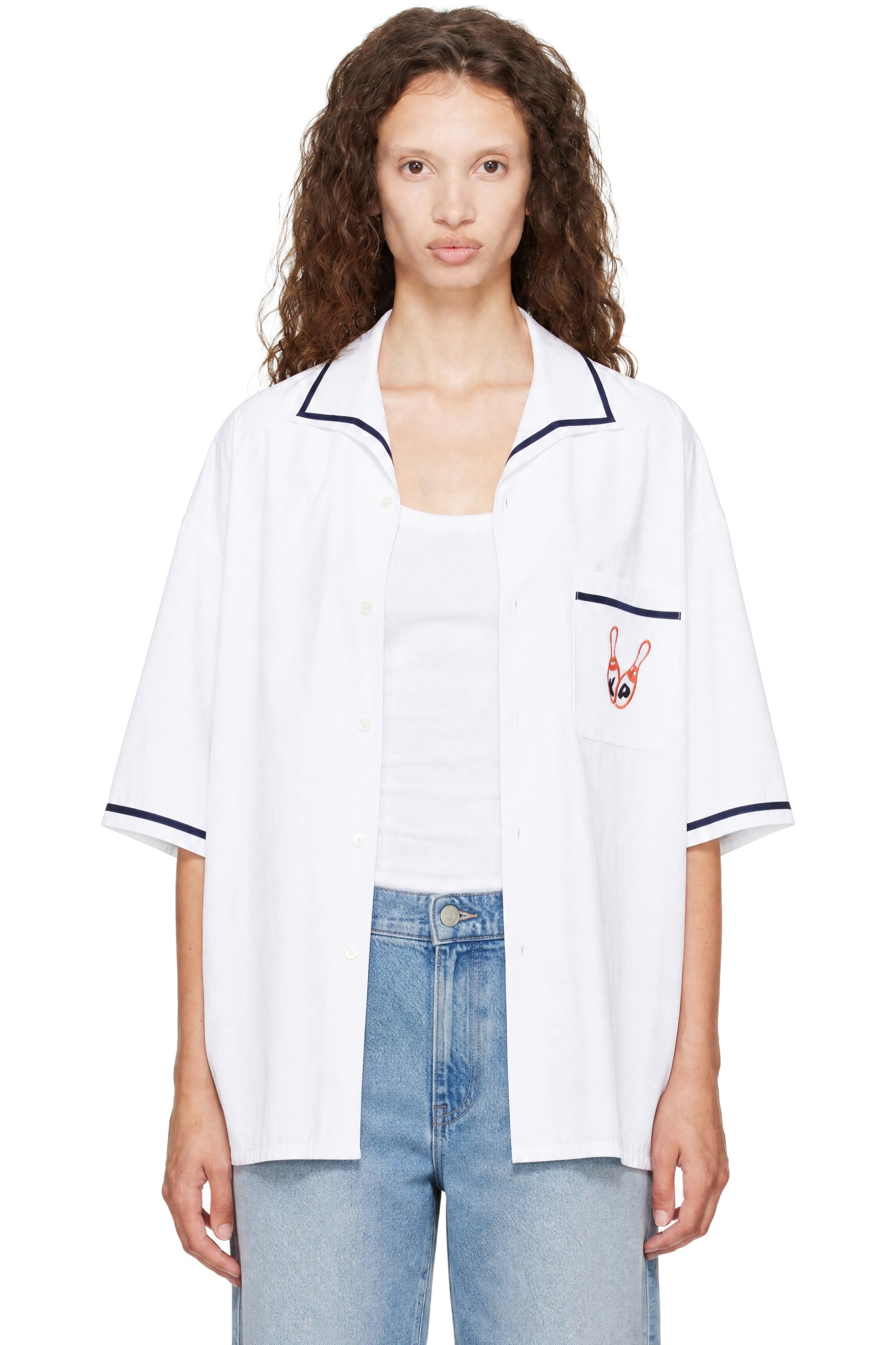 Kenzo - White Kenzo Paris 'KENZO Bowling' Shirt