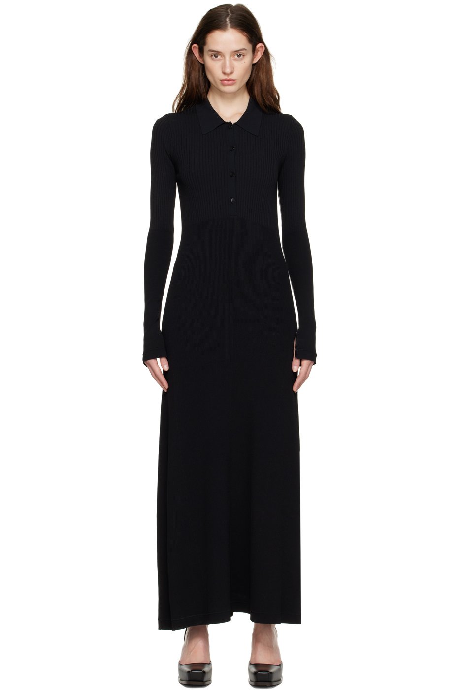 Maria McManus - Robe midi noire à col
