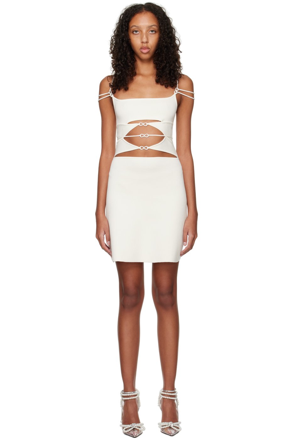MACH & MACH - Robe courte Matilde blanc cassé