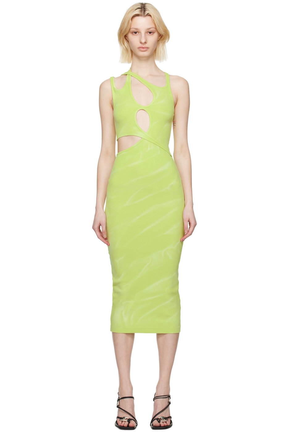 Dion Lee - Robe midi Interlink verte
