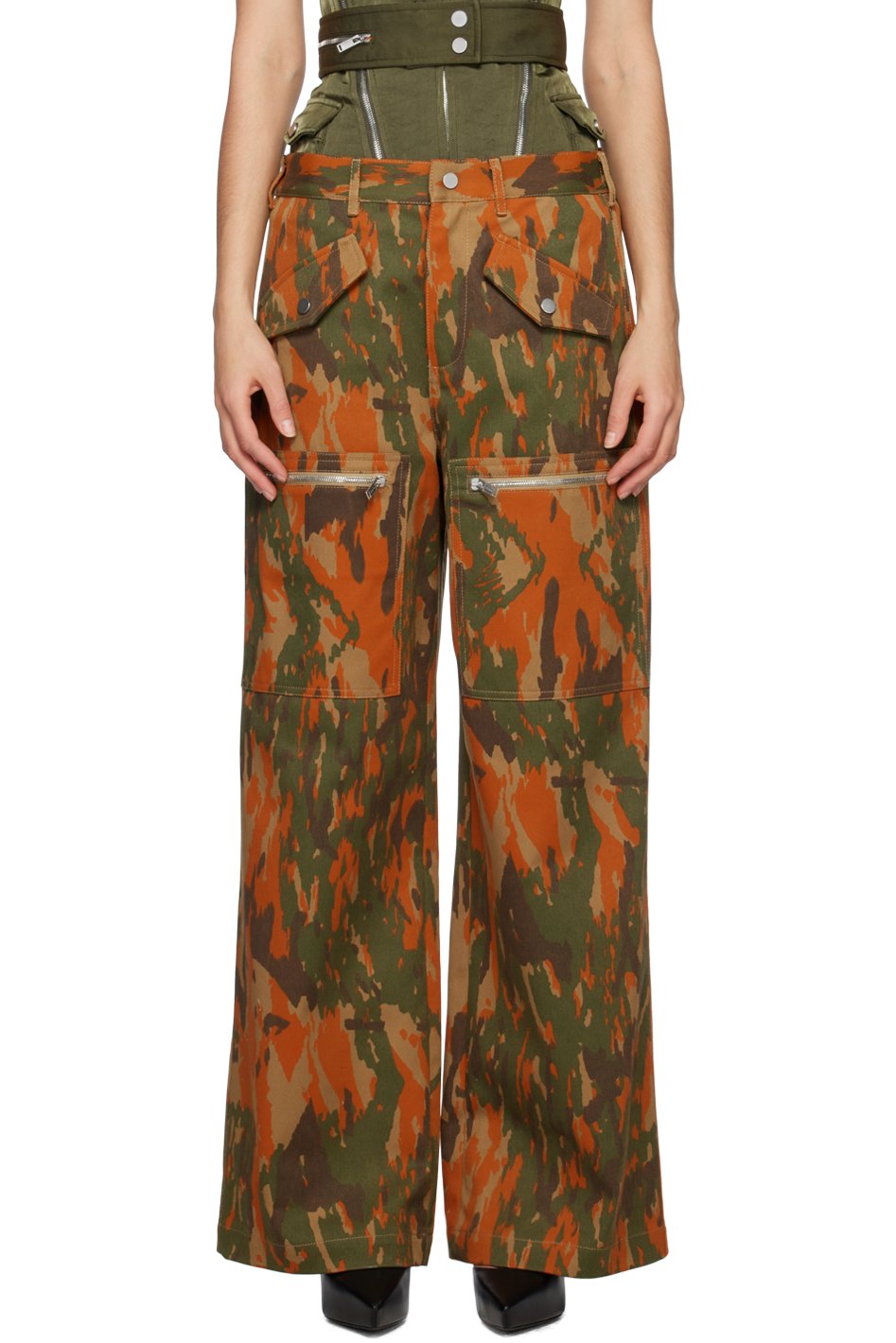 Dion Lee - Pantalon décontracté brun à poches