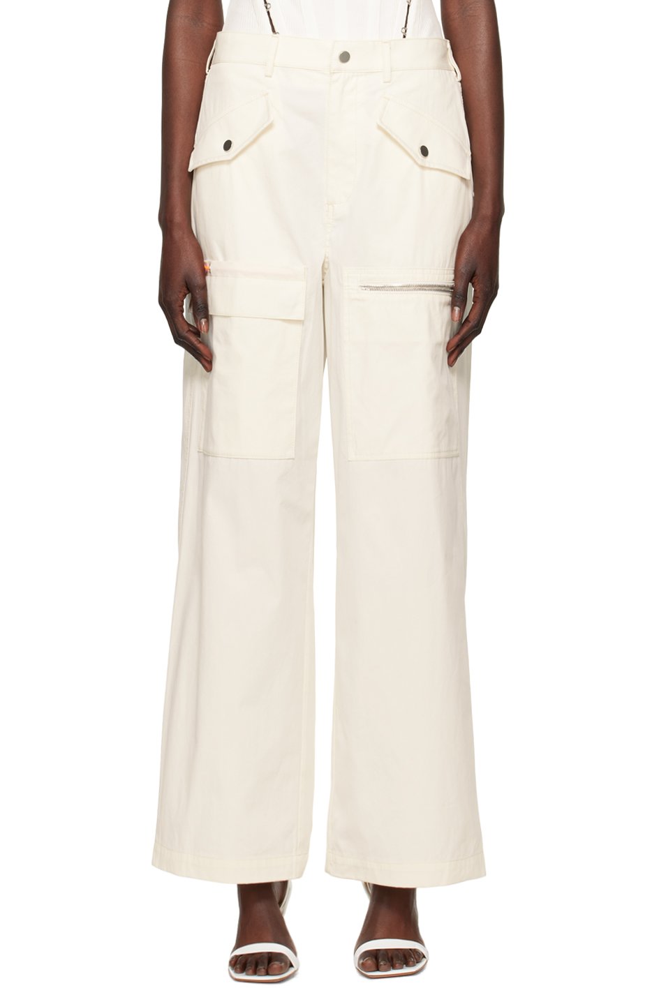Dion Lee - Pantalon décontracté blanc cassé
