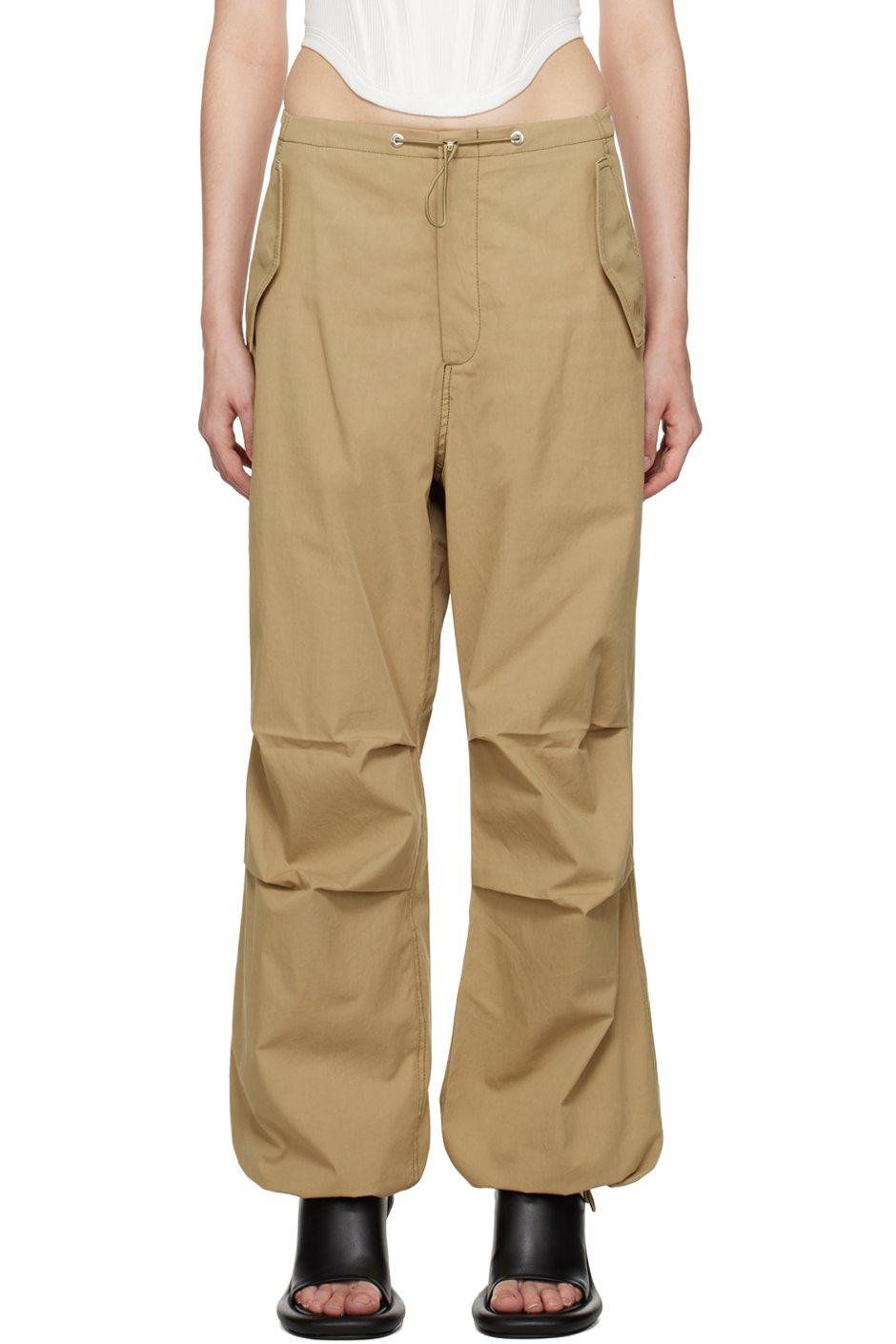 Dion Lee - Pantalon kaki en tissu à parachute à barillets