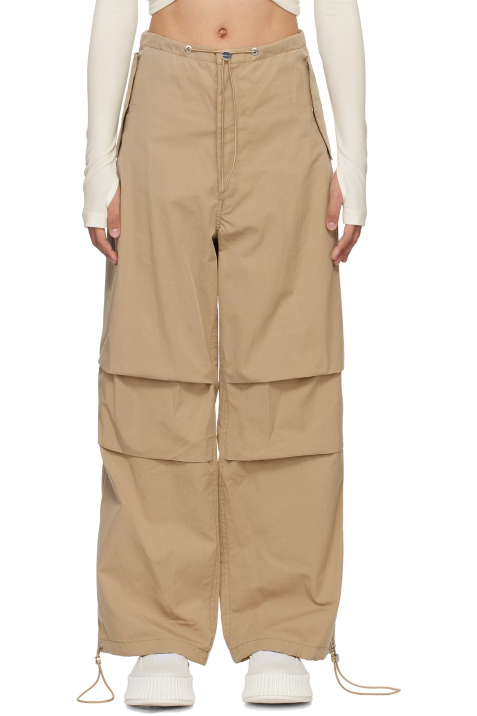 Dion Lee - Pantalon beige à barillets