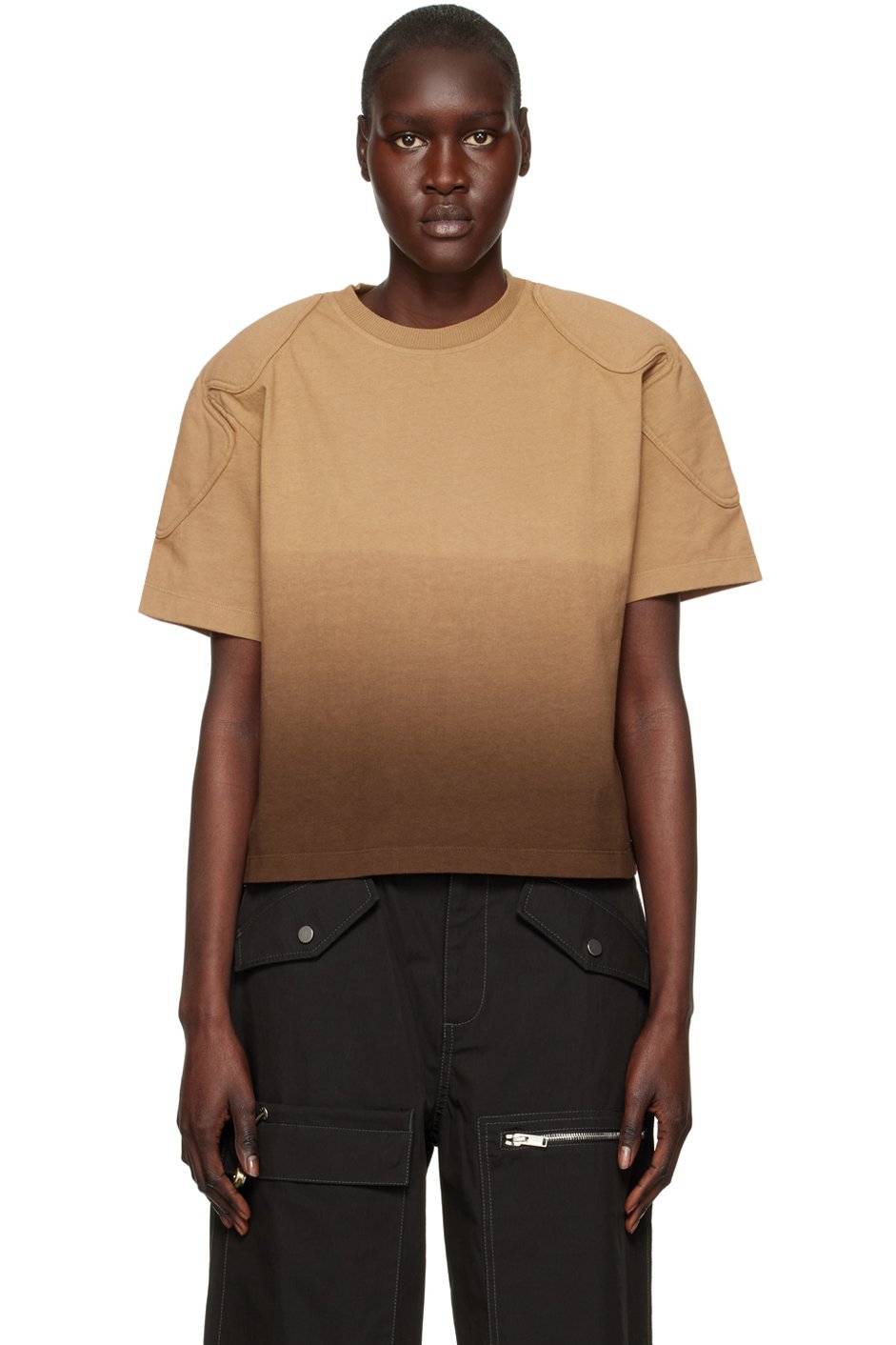 Dion Lee - T-shirt dégradé brun