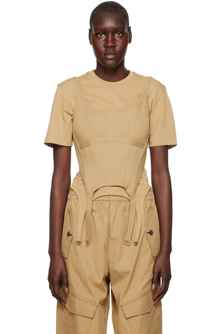 Dion Lee - Débardeur de style corset Combat kaki