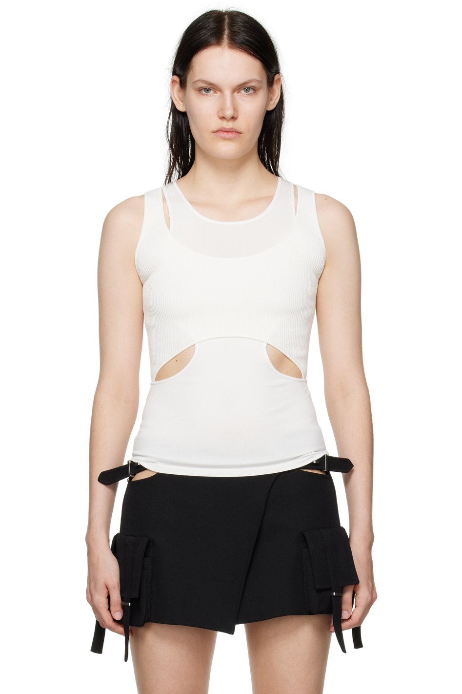 Dion Lee - Débardeur Interlink blanc