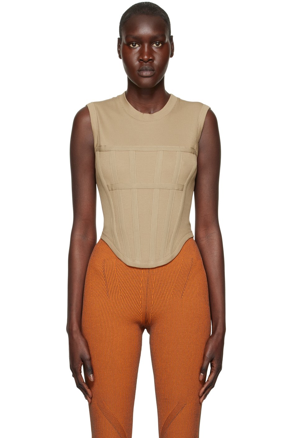 Dion Lee - Débardeur de style corset kaki