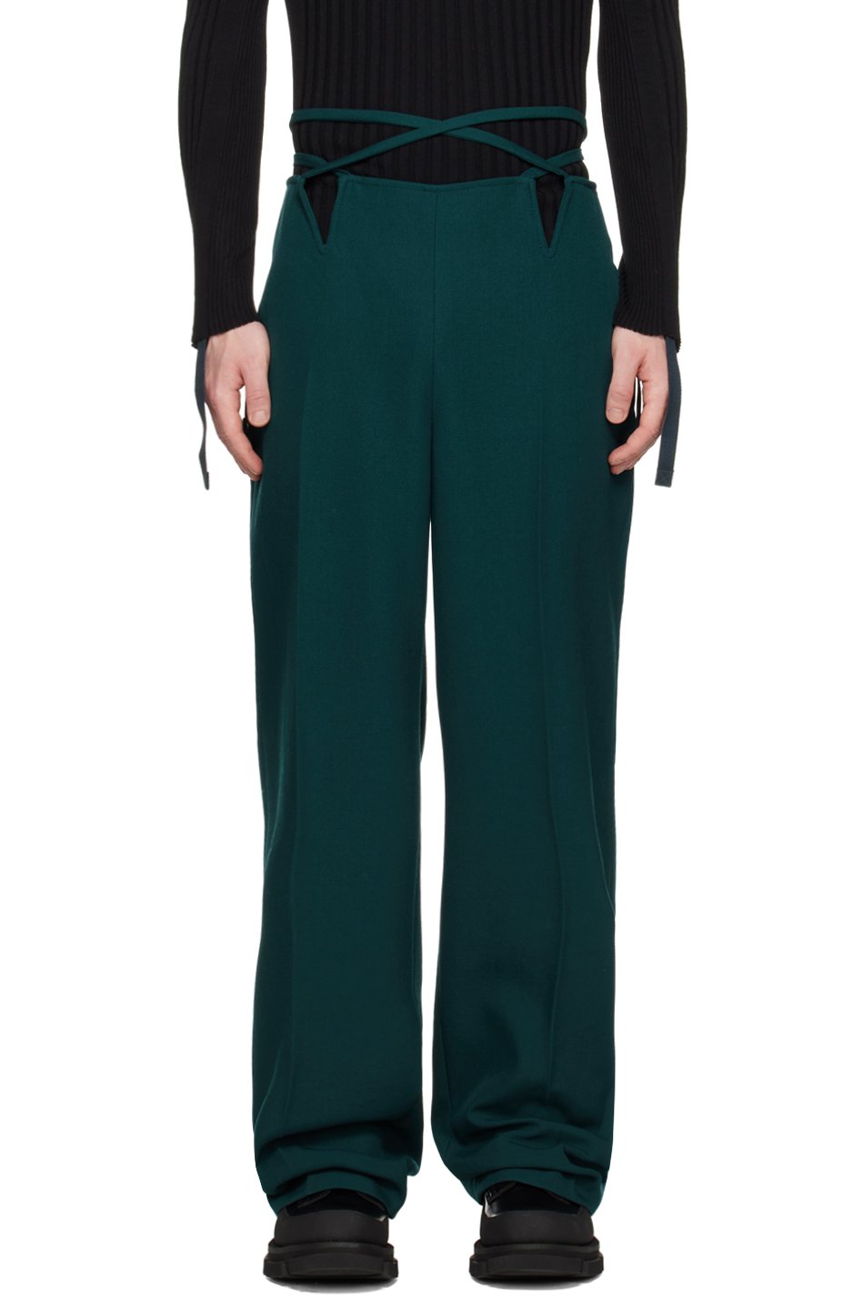 Dion Lee - Green V-Wire Trousers