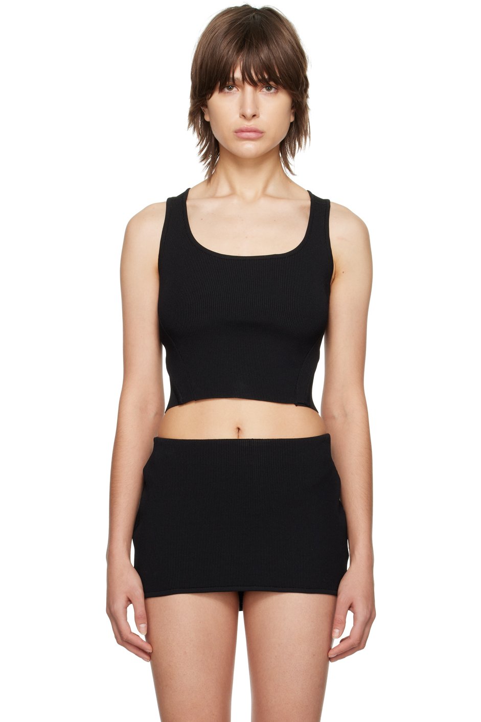 HYEIN SEO - SSENSE Exclusive Black Tank Top & Miniskirt Set