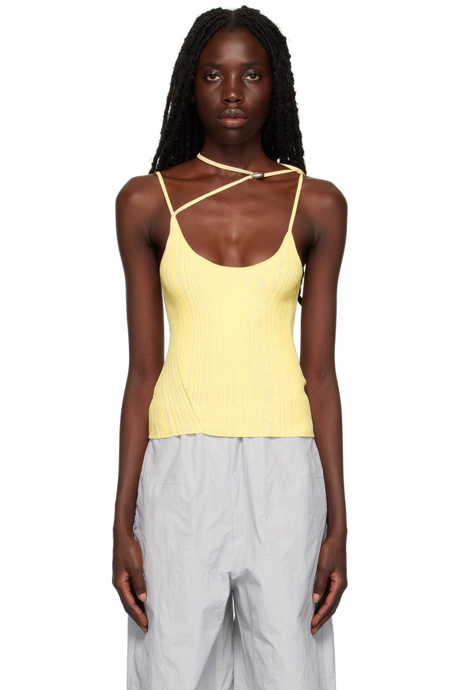 Paris Georgia - Camisole asymétrique jaune