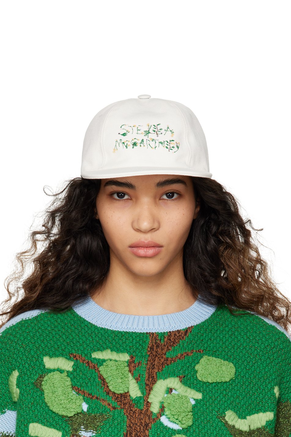 Stella McCartney - Casquette blanche à logo brodé