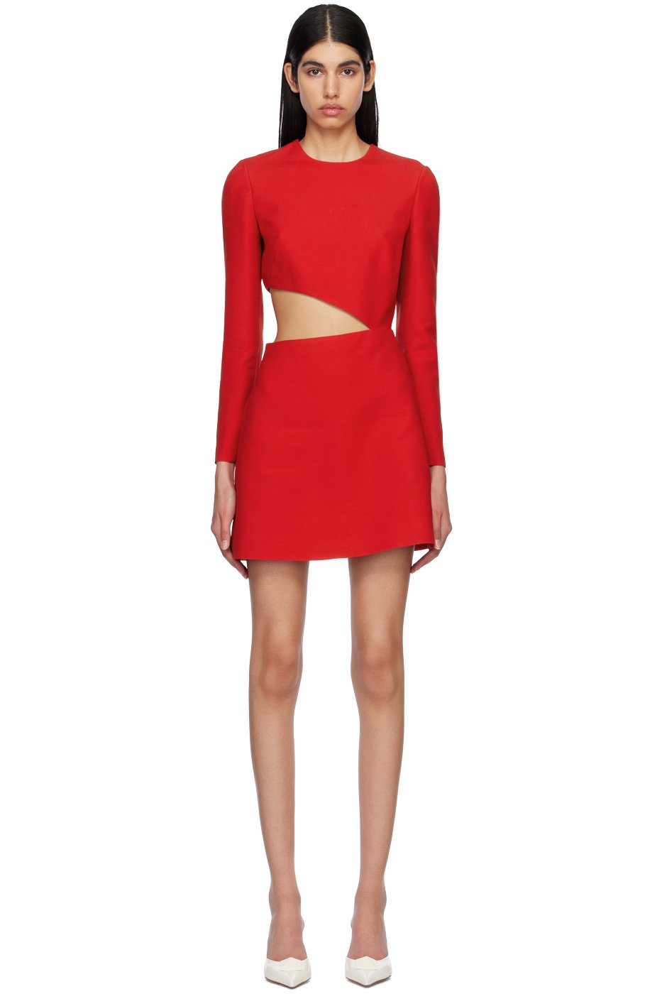 Valentino - Robe courte rouge à découpe