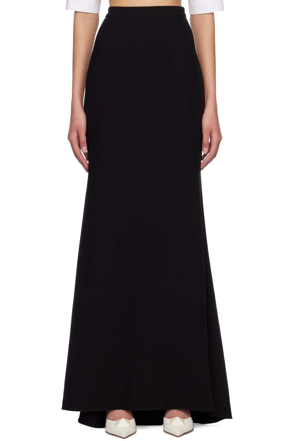 Valentino - Jupe longue évasée noire