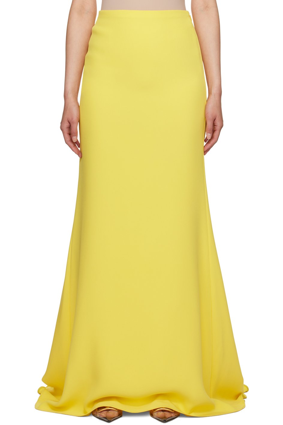 Valentino - Jupe longue évasée jaune