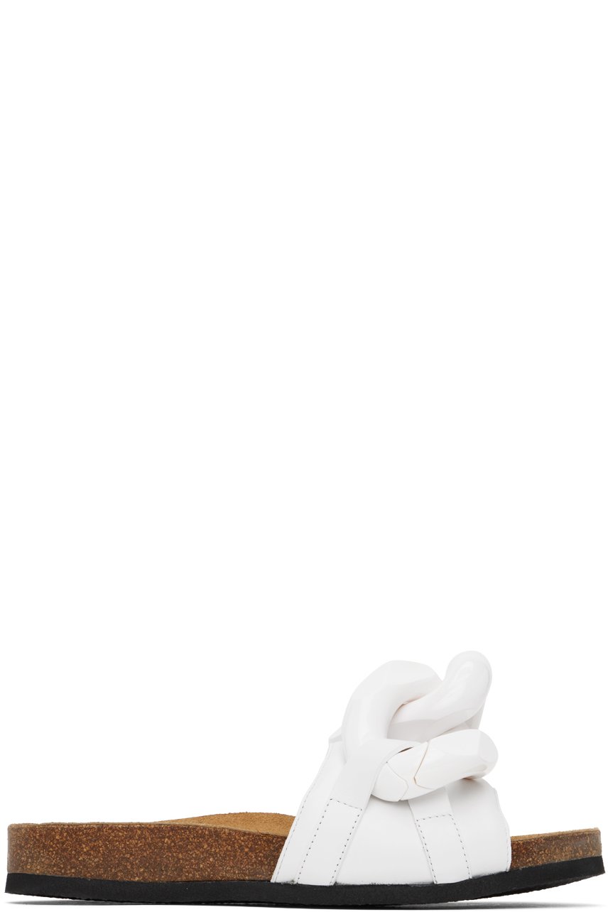 JW Anderson - Sandales à enfiler blanches à chaine