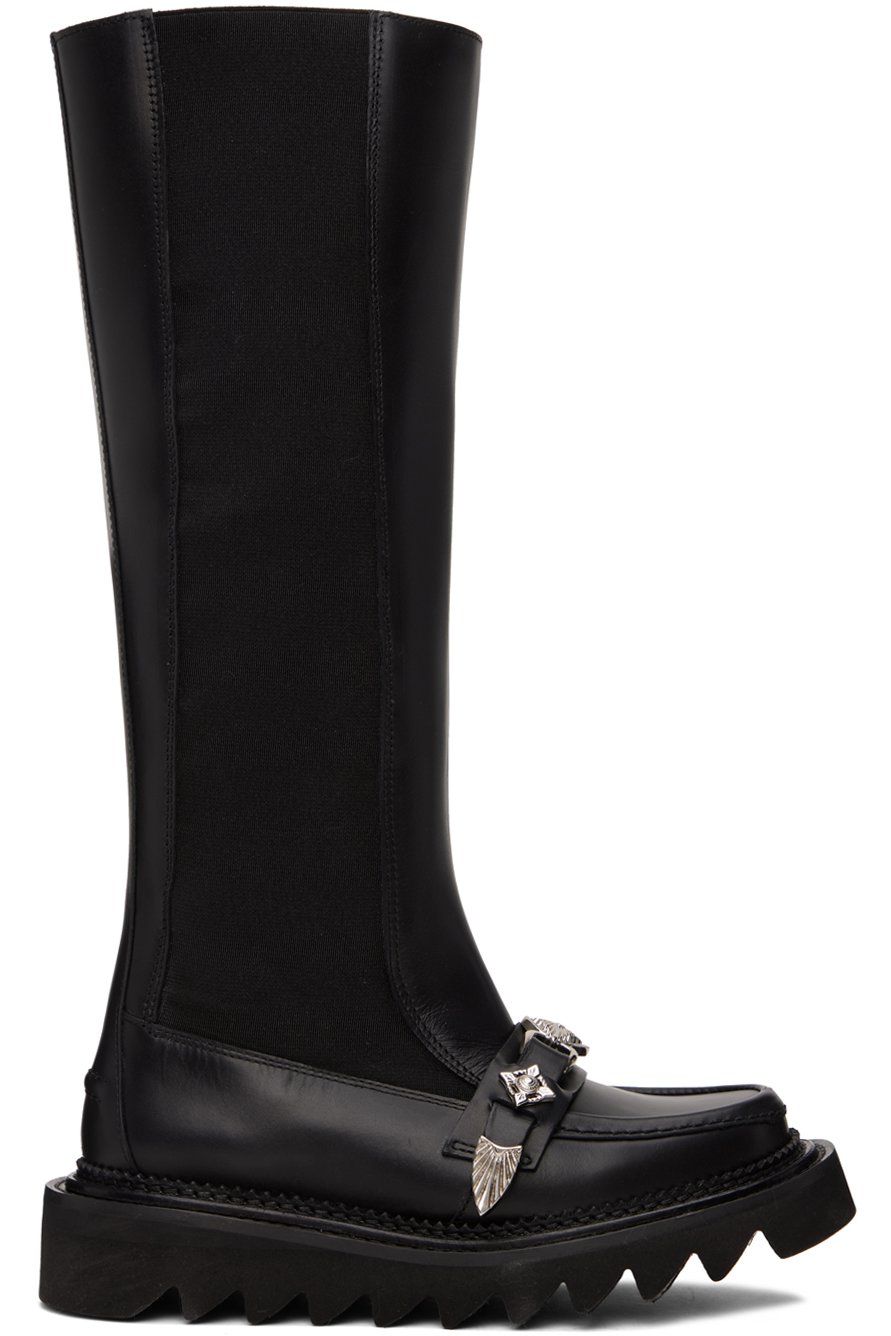 Toga Pulla - Bottes hautes noires en cuir