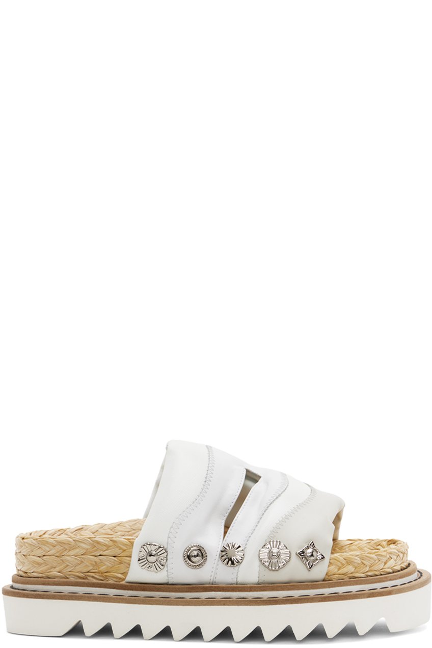 Toga Pulla - Off-White Embellished Sandals