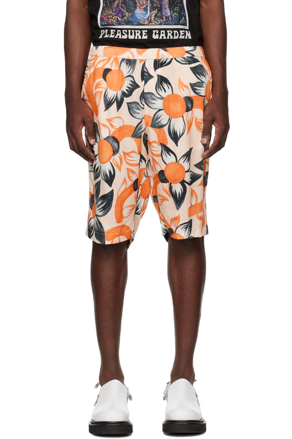 Endless Joy - Orange Wildflower Pale Shorts