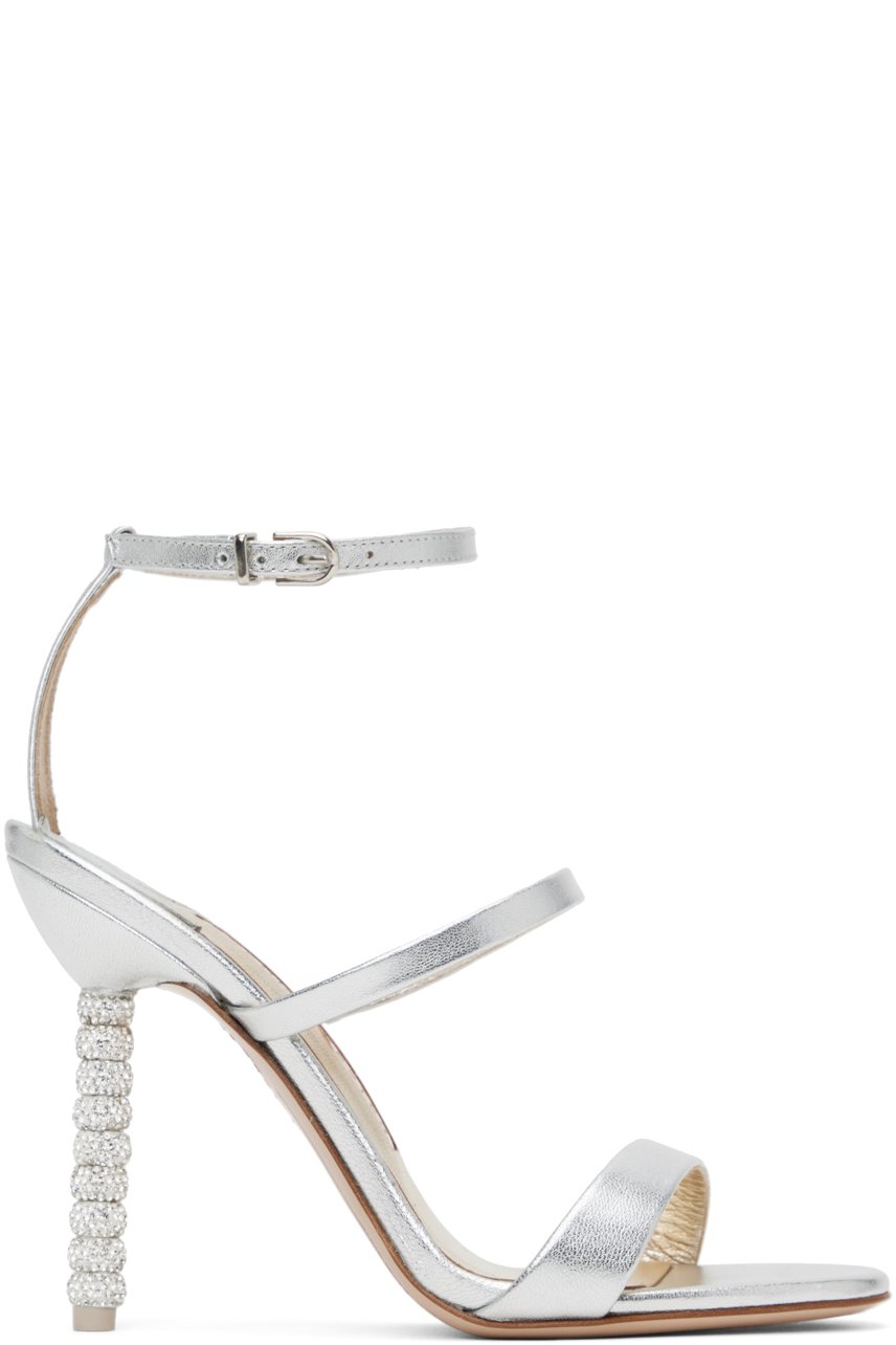 Sophia Webster - Silver Rosalind Crystal Heeled Sandals