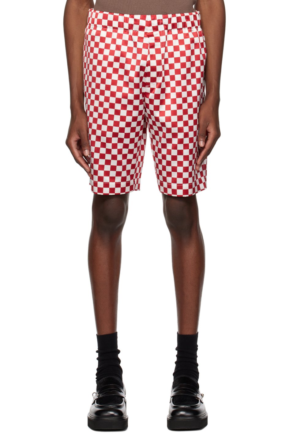 Meryll Rogge - Burgundy & White Check Shorts