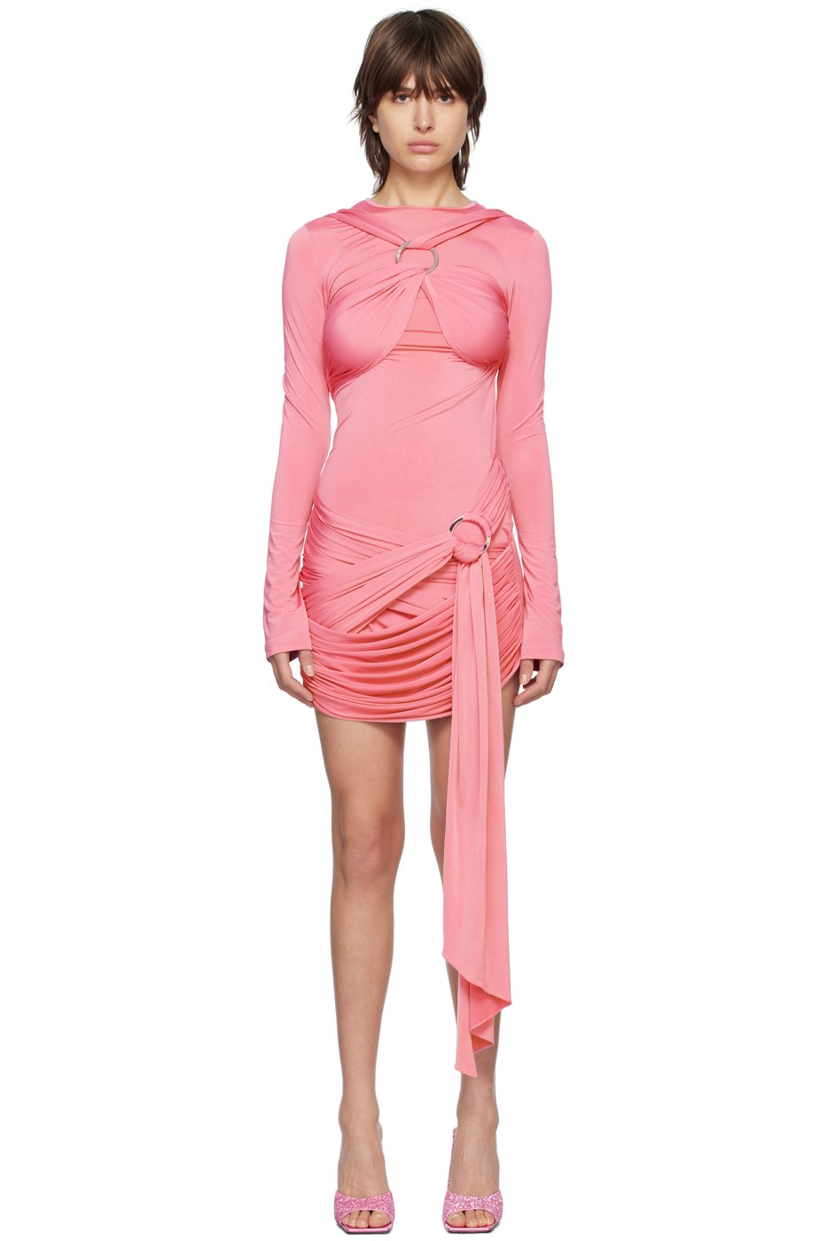 The Attico - Robe courte Fran rose