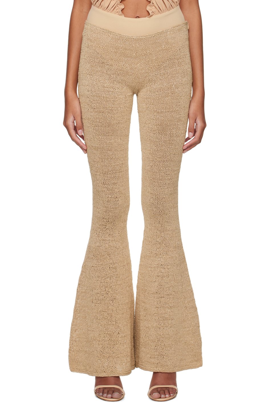 Magda Butrym - Pantalon évasé beige
