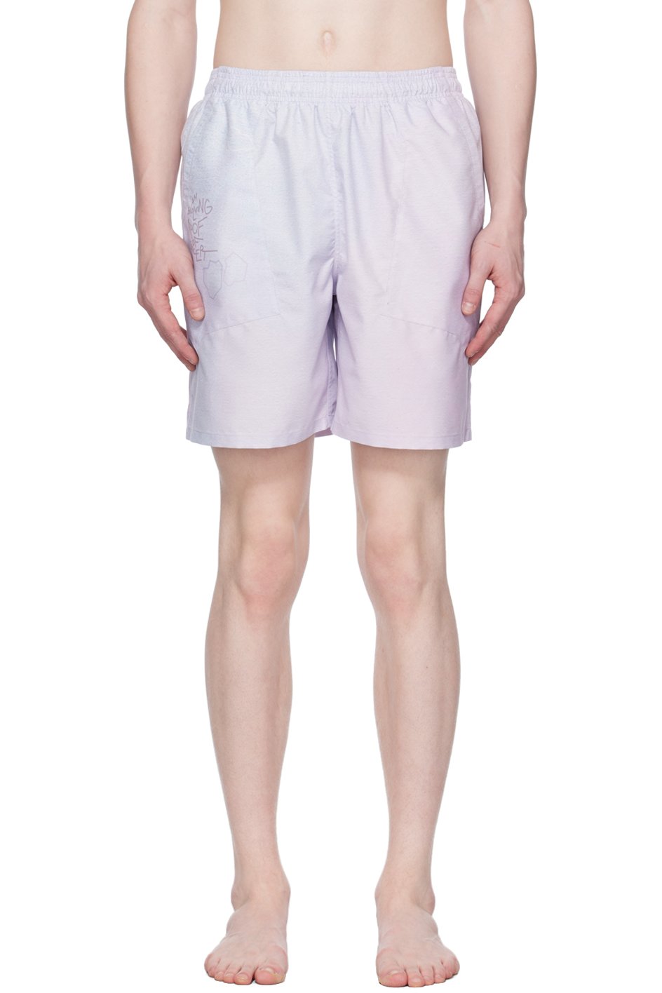 Objects IV Life - Purple Printed Swim Shorts