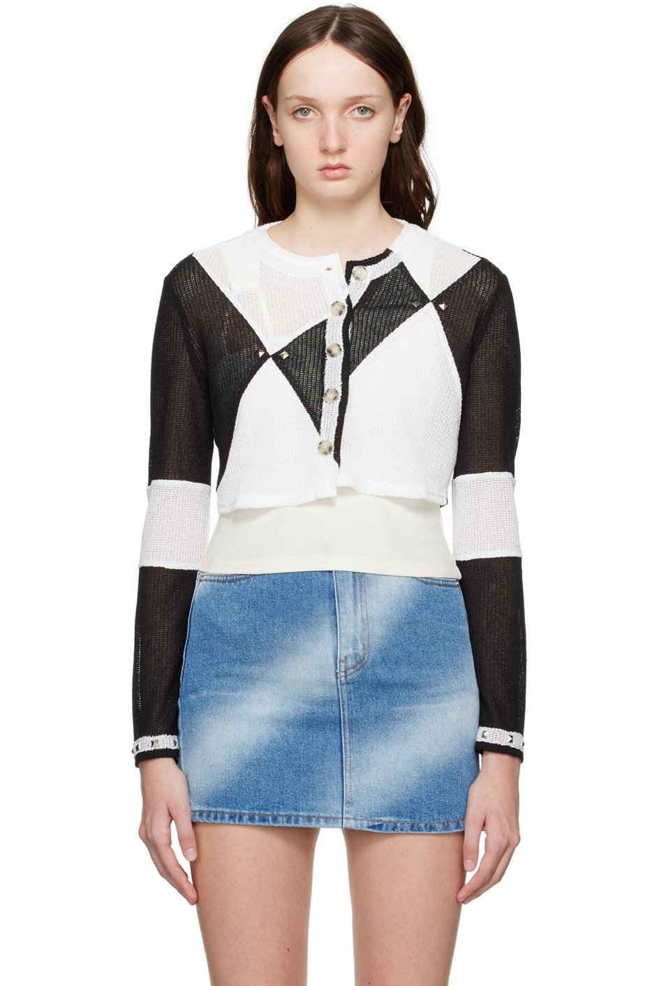 Kijun - Black & White Mono Cardigan