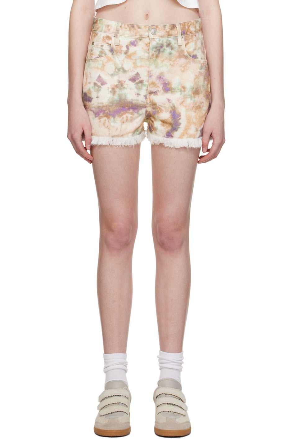 Isabel Marant Etoile - Short Lesia multicolore en denim