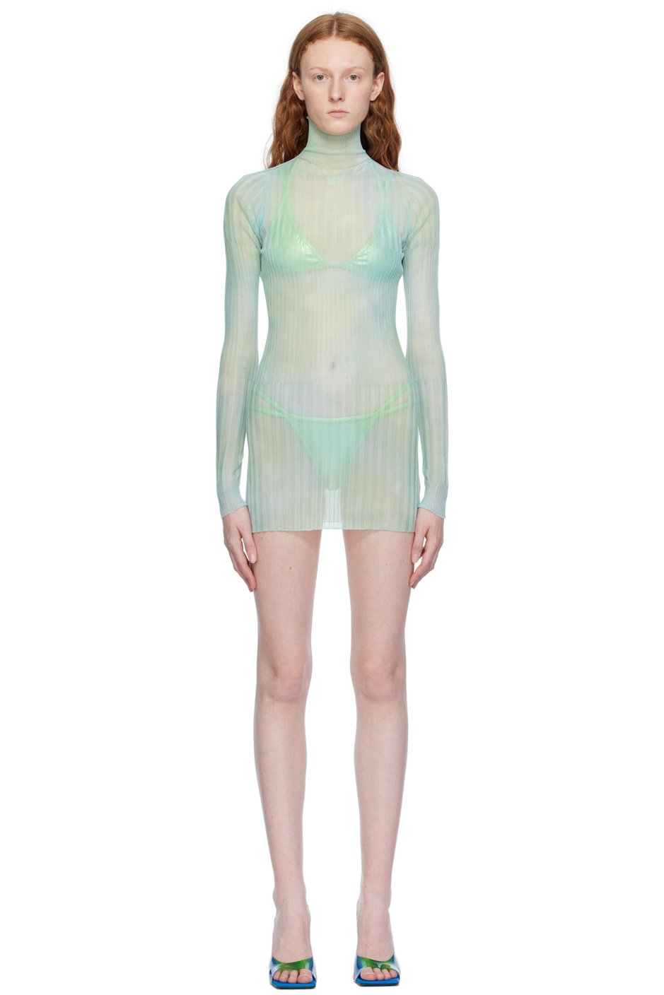 Off-White - Blue Tie-Dye Minidress