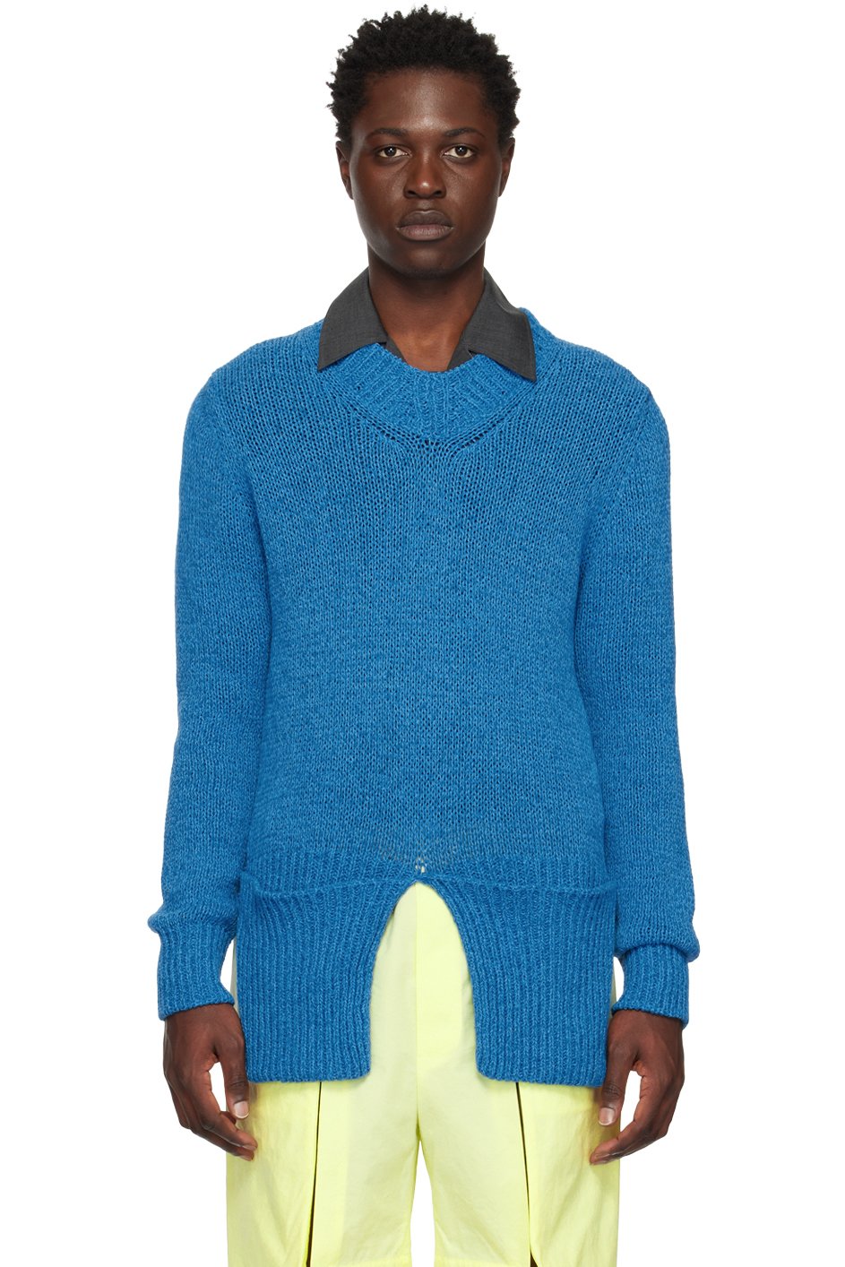 T/SEHNE - SSENSE Exclusive Blue Sweater