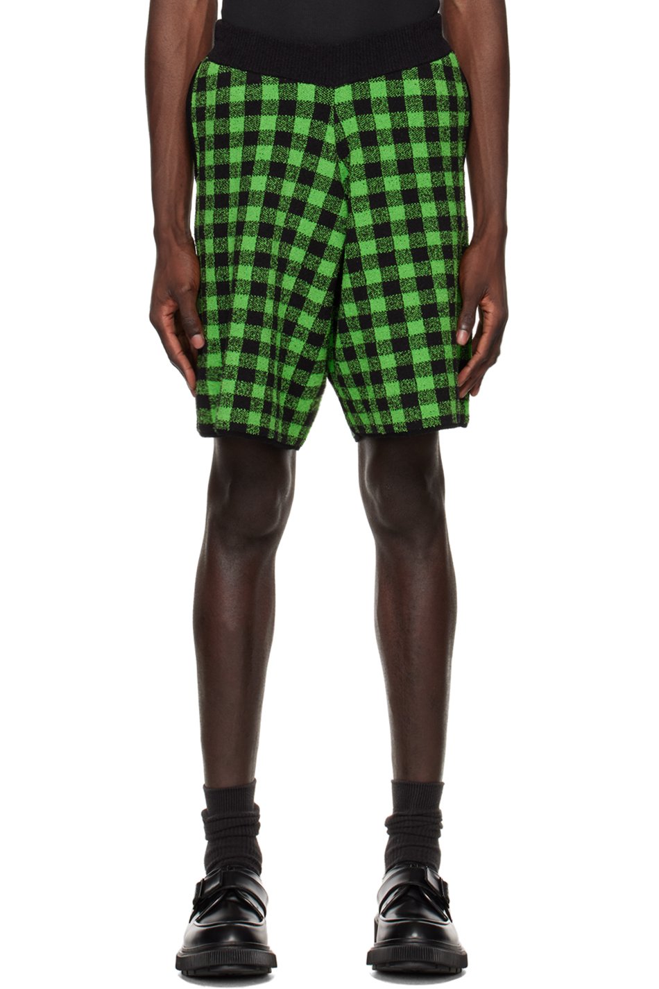 ZANKOV - Black & Green Diego Shorts