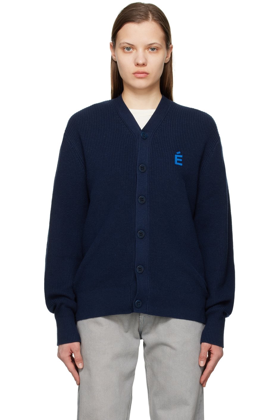 Études - Cardigan Boris bleu marine