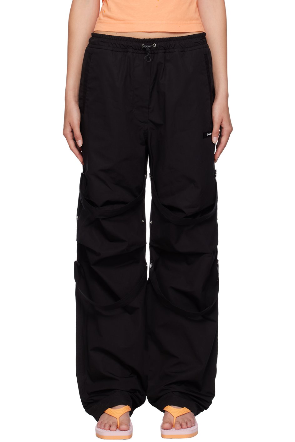 Palm Angels - Pantalon noir à image à logo