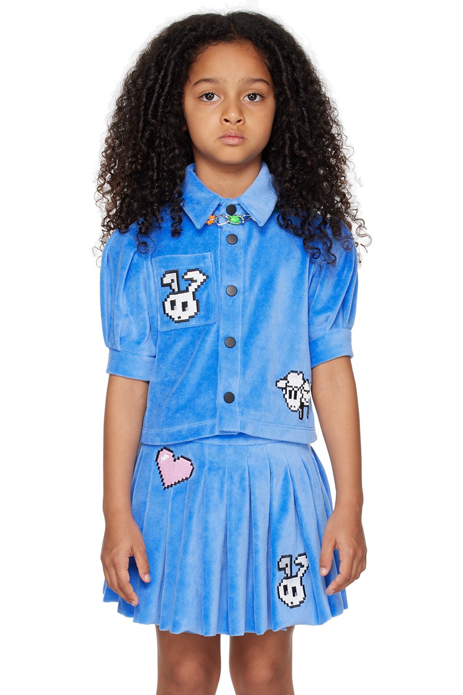 NZKidzzz - Kids Blue Pixel Bunny Shirt