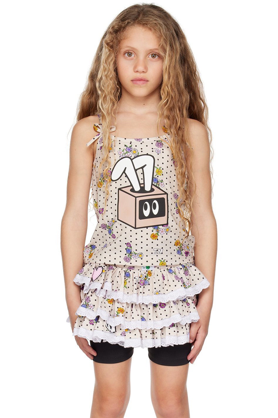 NZKidzzz - Kids Beige Polka Dot Camisole