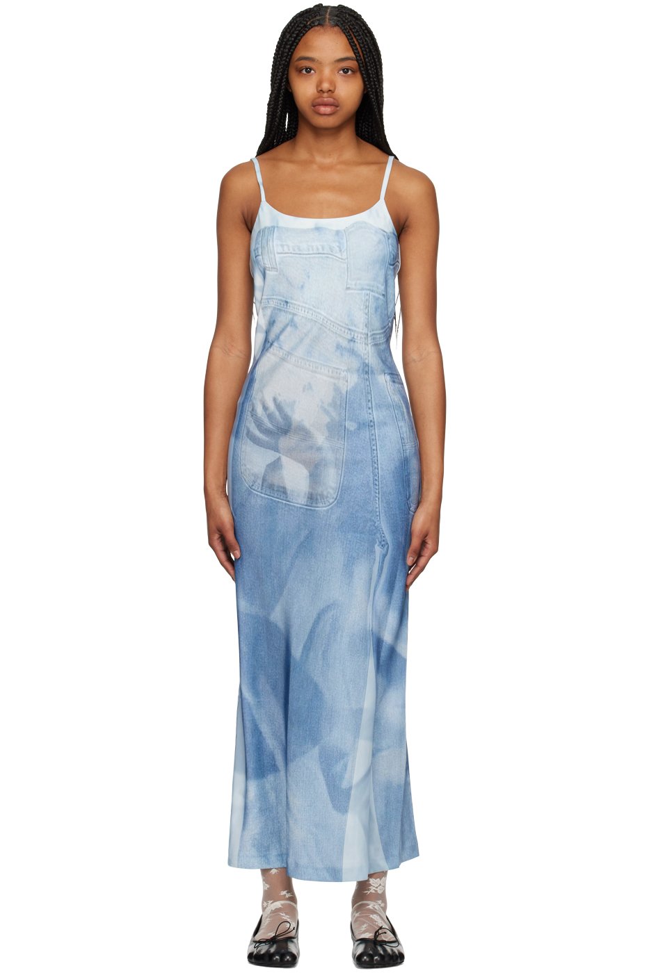 ELLISS - Robe longue Handy Jean bleue