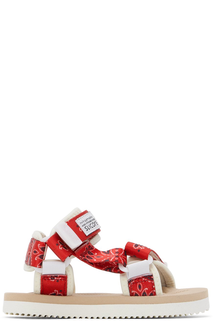 SUICOKE - Kids Beige & Red DEPA-2 Sandals