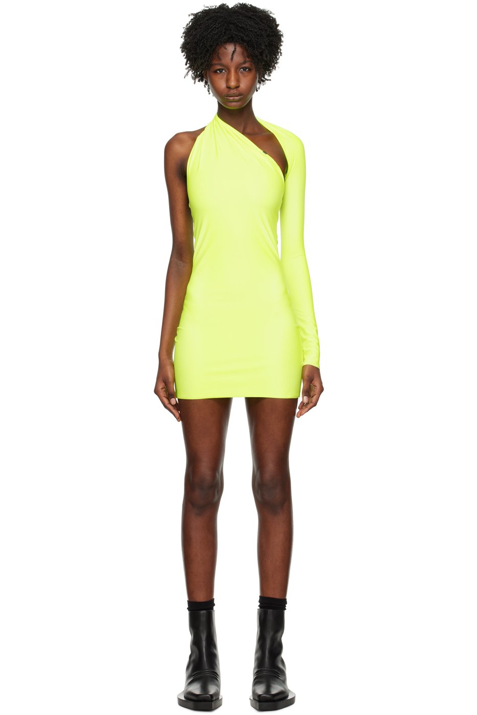 1017 ALYX 9SM - Robe courte jaune à manche unique