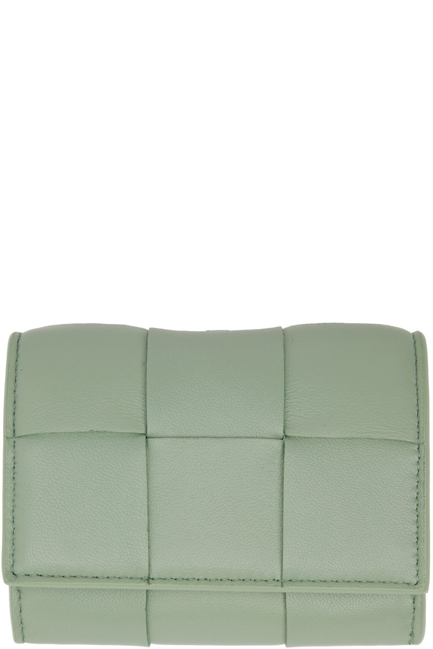 Bottega Veneta - Petit porte-carte enveloppe vert