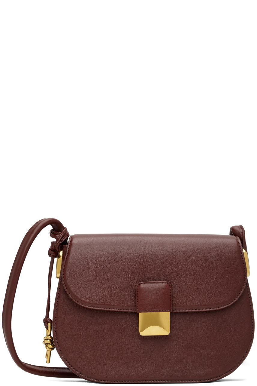 Bottega Veneta - Petit sac bourgogne à fermoir Desiree