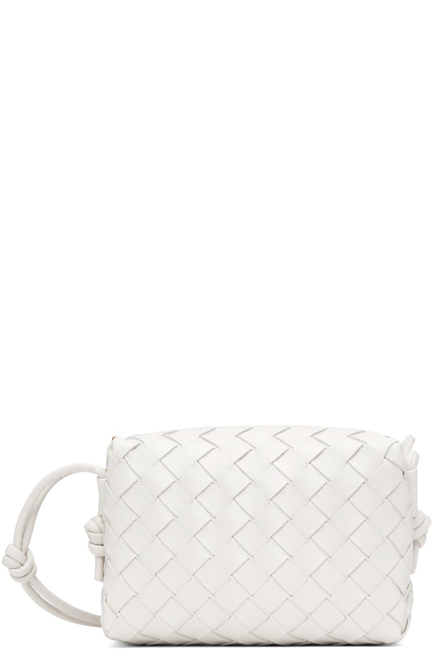 Bottega Veneta - Mini sac à bandoulière blanc à ornements noués